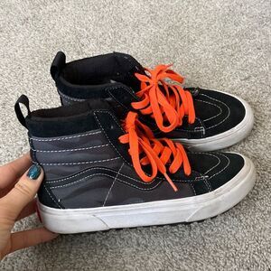 Vans Sk8-Hi MTE Kids Black Grey Tiger Stripe Primaloft High Top Sneakers youth 3